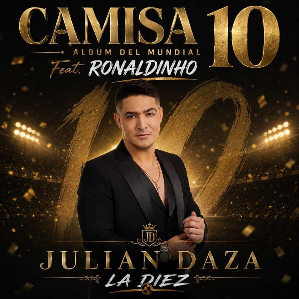 Julián Daza se une a Ronaldinho en “La Diez”, el nuevo himno entre fútbol y música